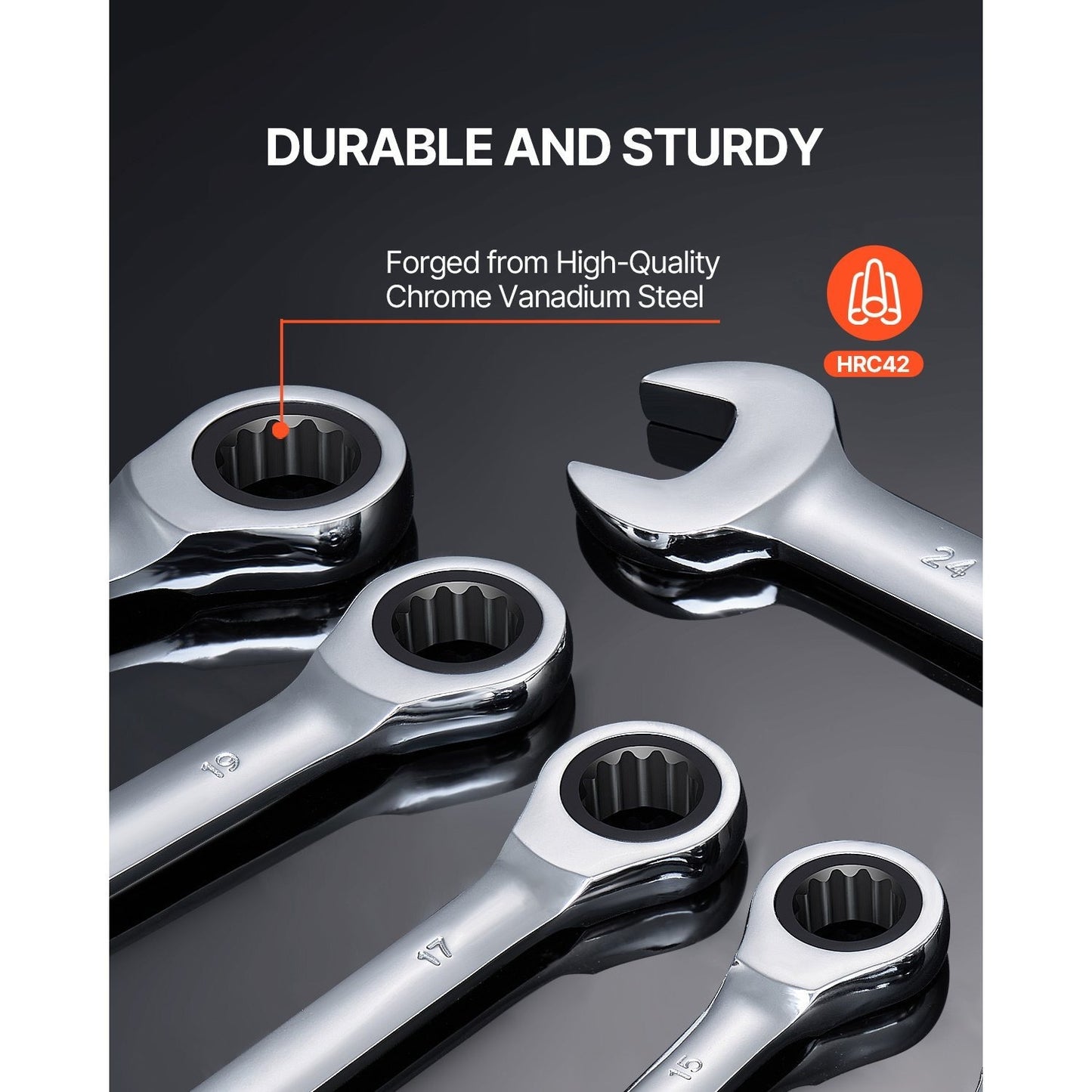 VEVOR Combination Wrench Set Metric With Organizer Rack