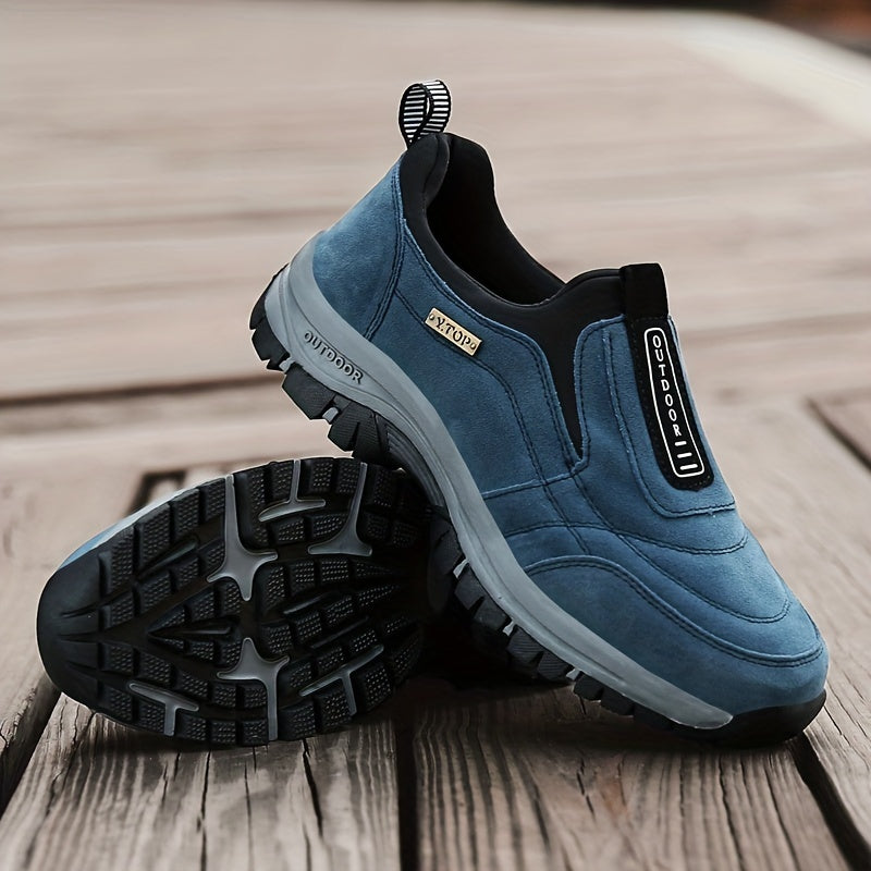 AOPLUS Men's Lightweight Walking Shoes - Slip-On Casual Sneakers