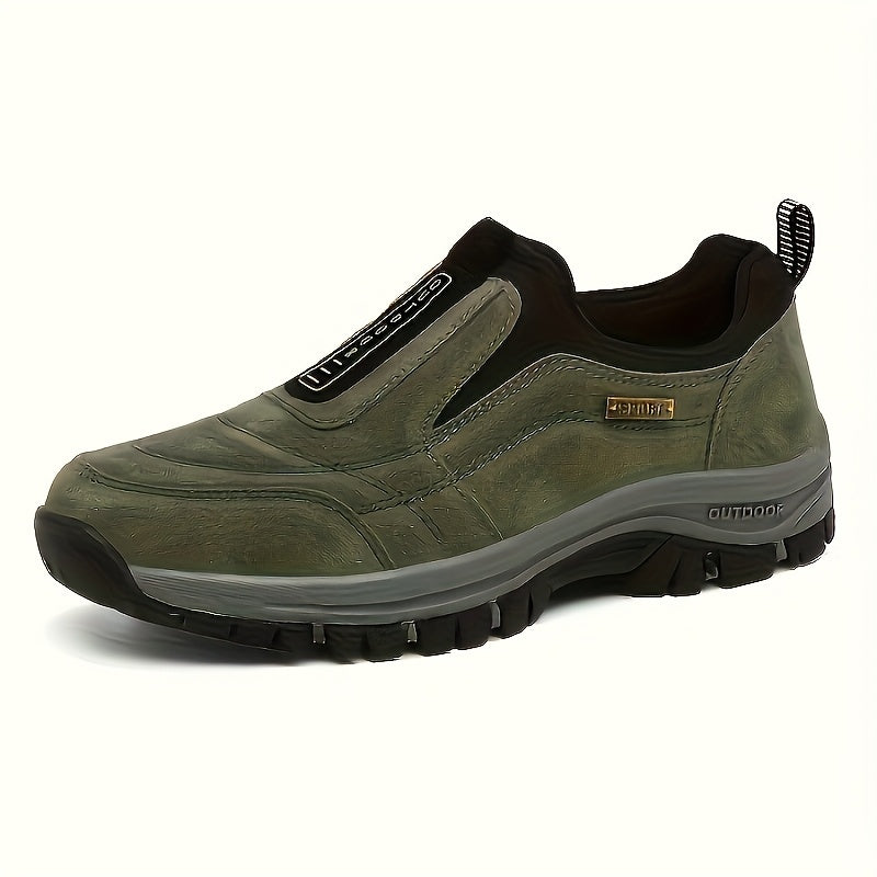 AOPLUS Men's Lightweight Walking Shoes - Slip-On Casual Sneakers