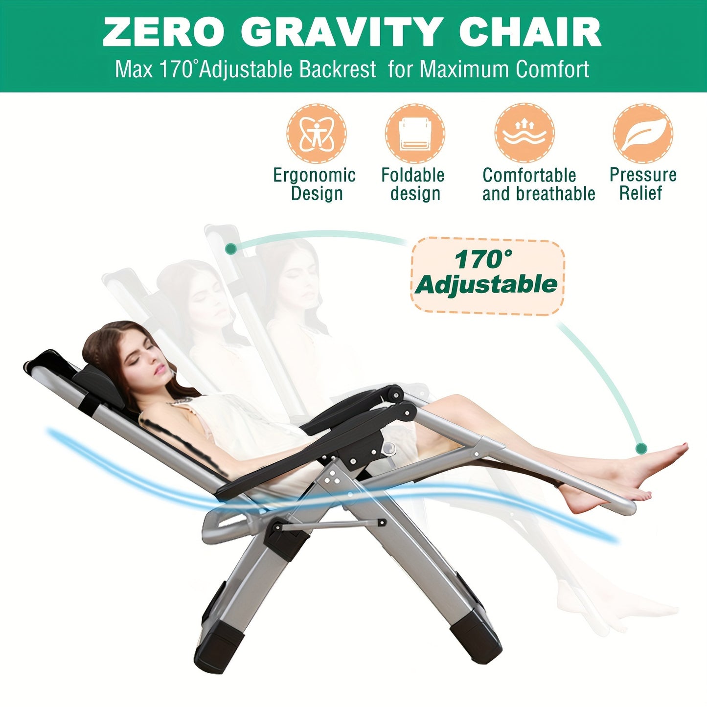 XL Zero Gravity Chair with Oversized Design and Tray