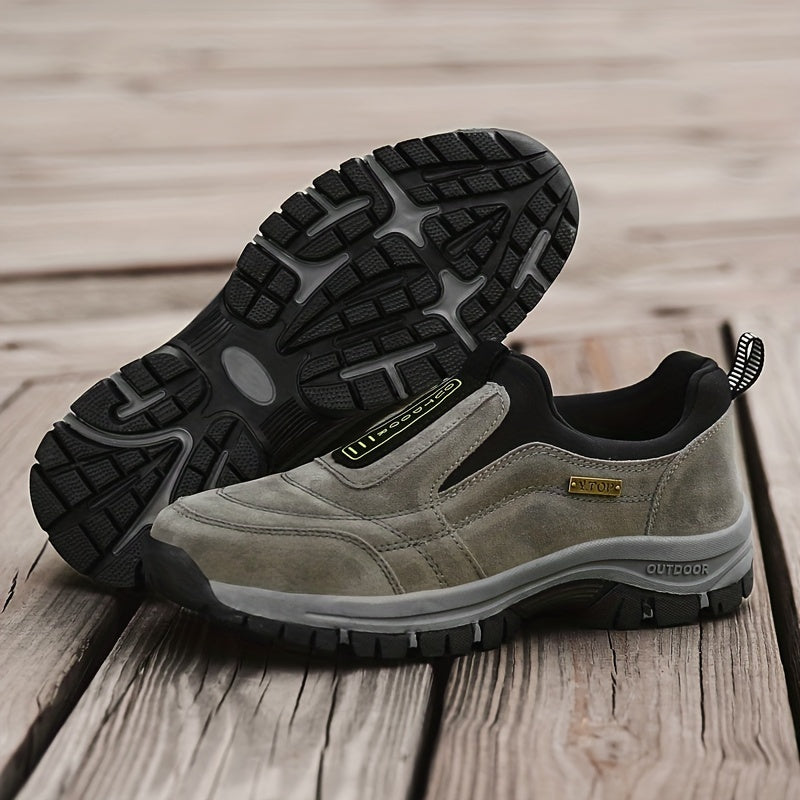 AOPLUS Men's Lightweight Walking Shoes - Slip-On Casual Sneakers