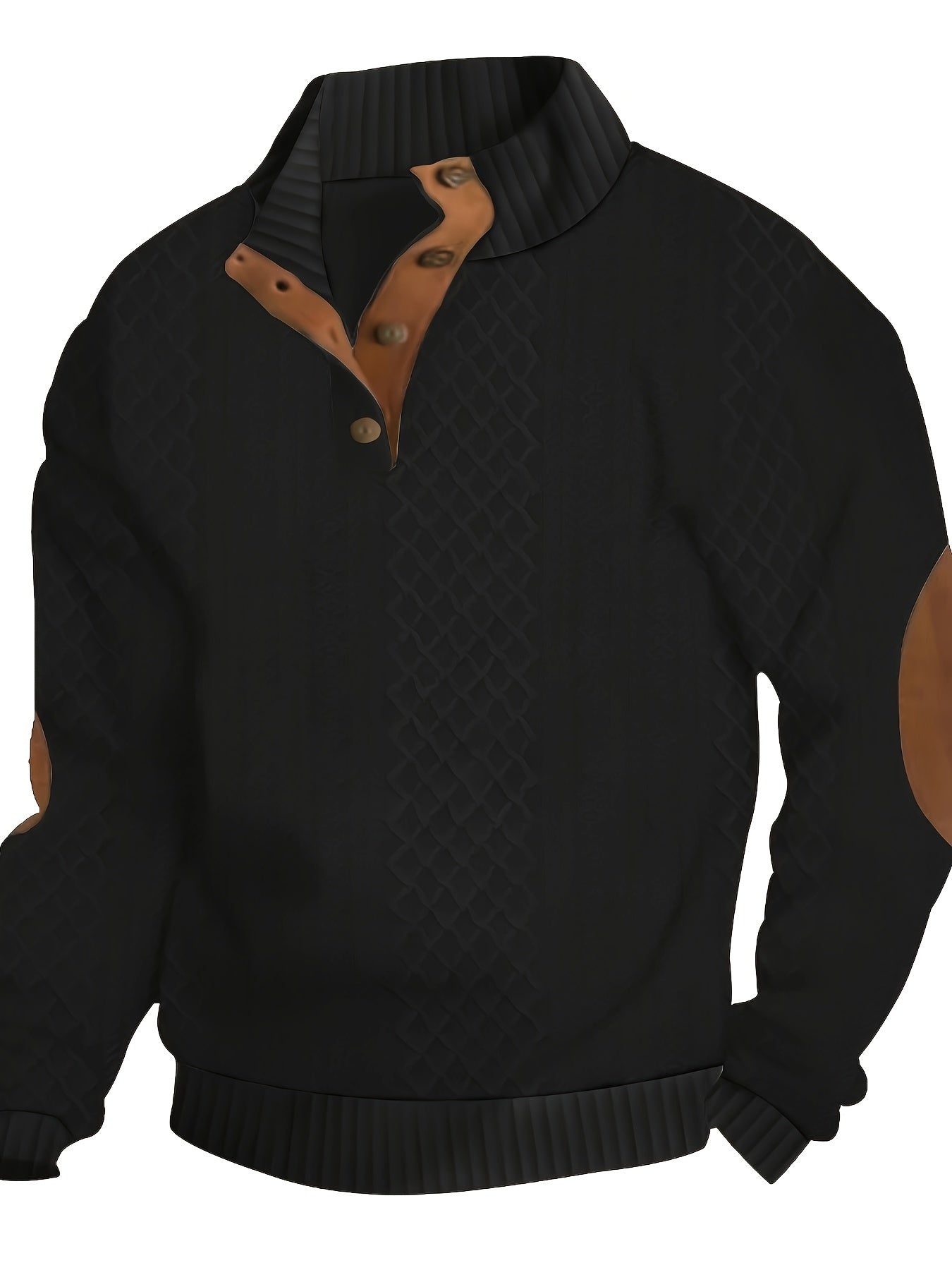 Grey Men's Sporty Hoodie with Diamond Pattern and Orange Accents
