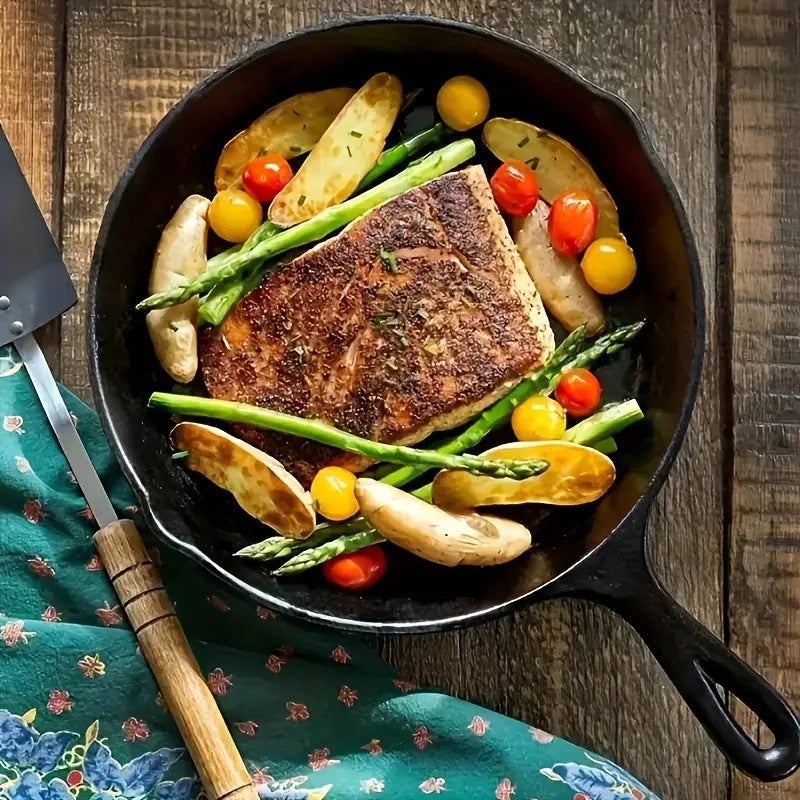 Cast Iron Skillet 7-Piece Set - Heavy Duty Chef Quality