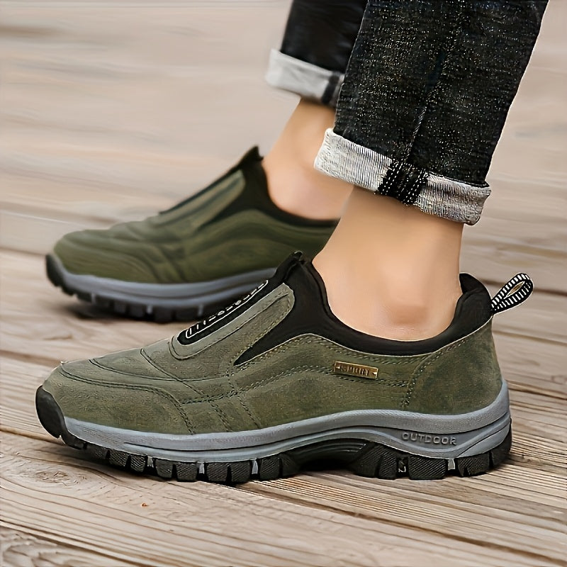 AOPLUS Men's Lightweight Walking Shoes - Slip-On Casual Sneakers