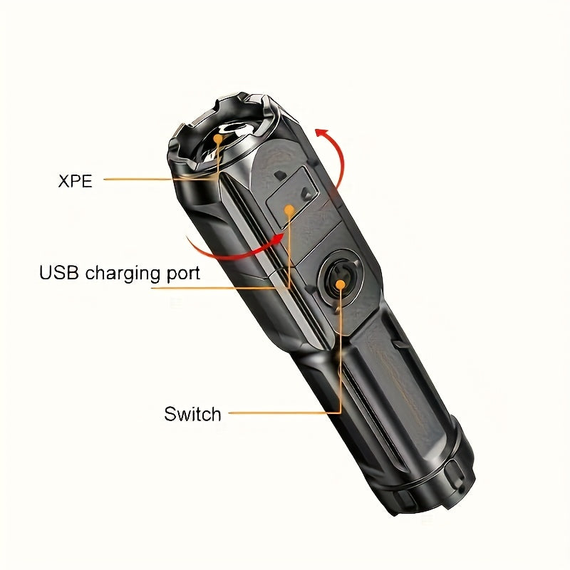 5pcs Mini Portable High Power Zoom Flashlight for Home Use