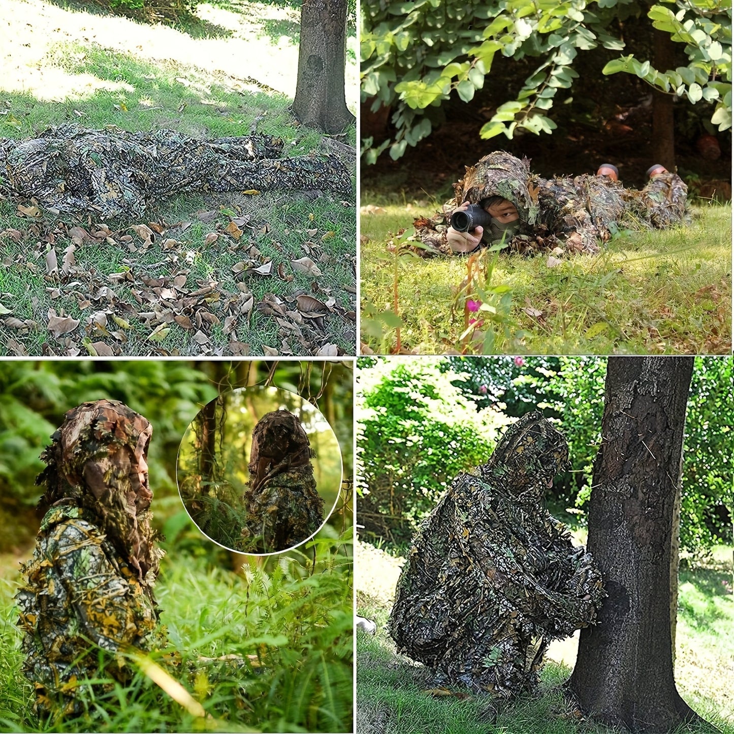 Lightweight 3D Leaf Camouflage for Hunting and Wildlife