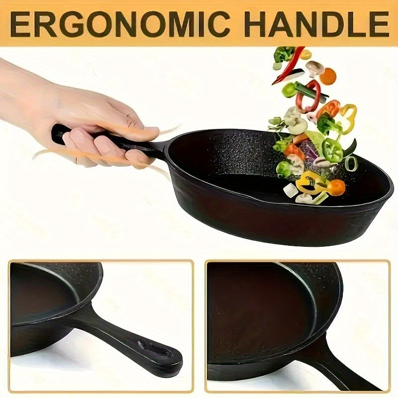 Cast Iron Skillet 7-Piece Set - Heavy Duty Chef Quality