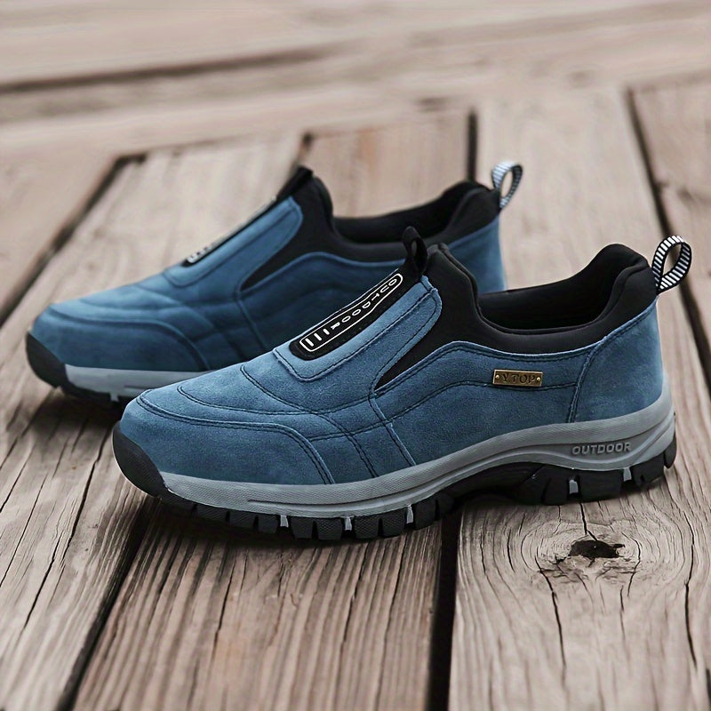 AOPLUS Men's Lightweight Walking Shoes - Slip-On Casual Sneakers