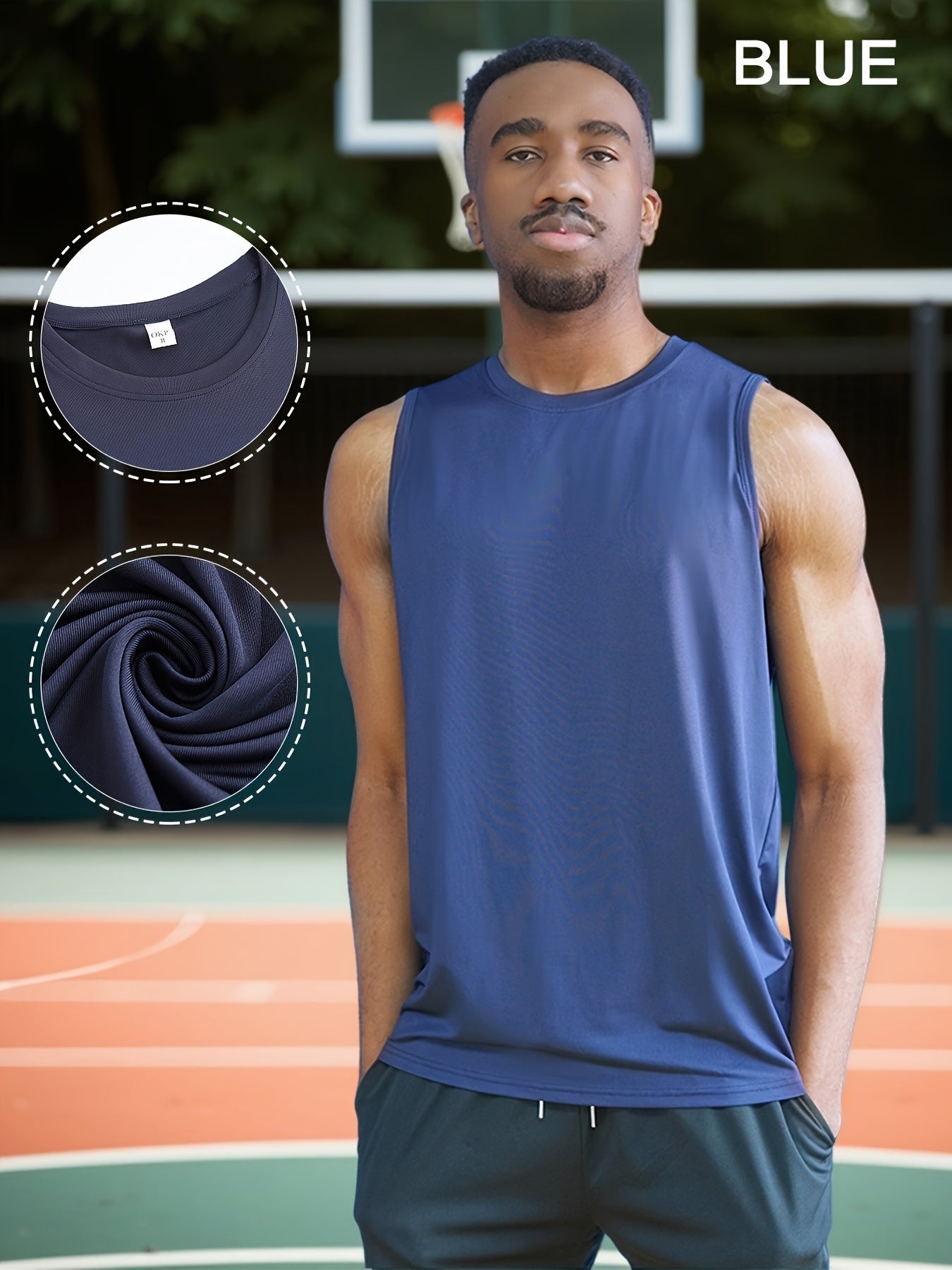 Moisture-Wicking Vests 5pcs Men's Plus Size Sleeveless Vests