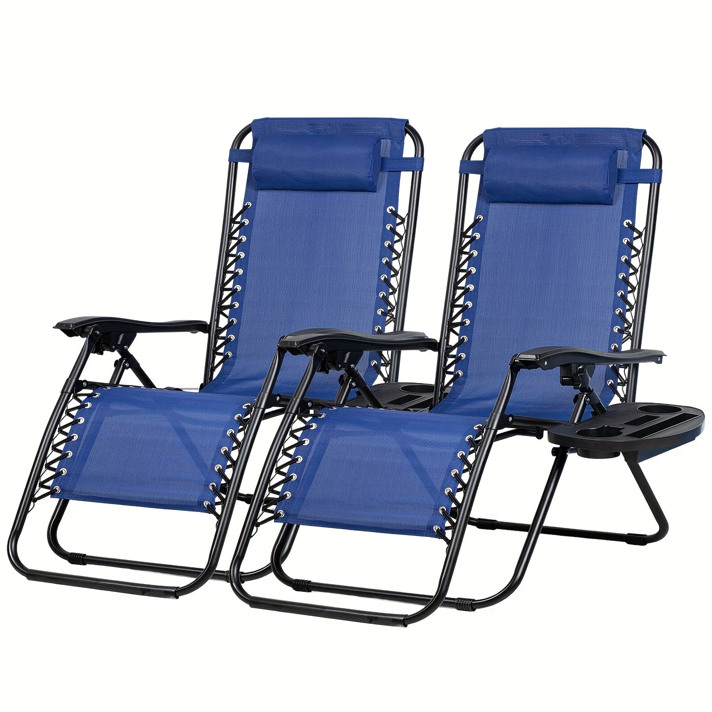 Set Of 2 Zero Gravity Relaxing Lounge Chair Foldable Patio Chair Office Stackable Chair