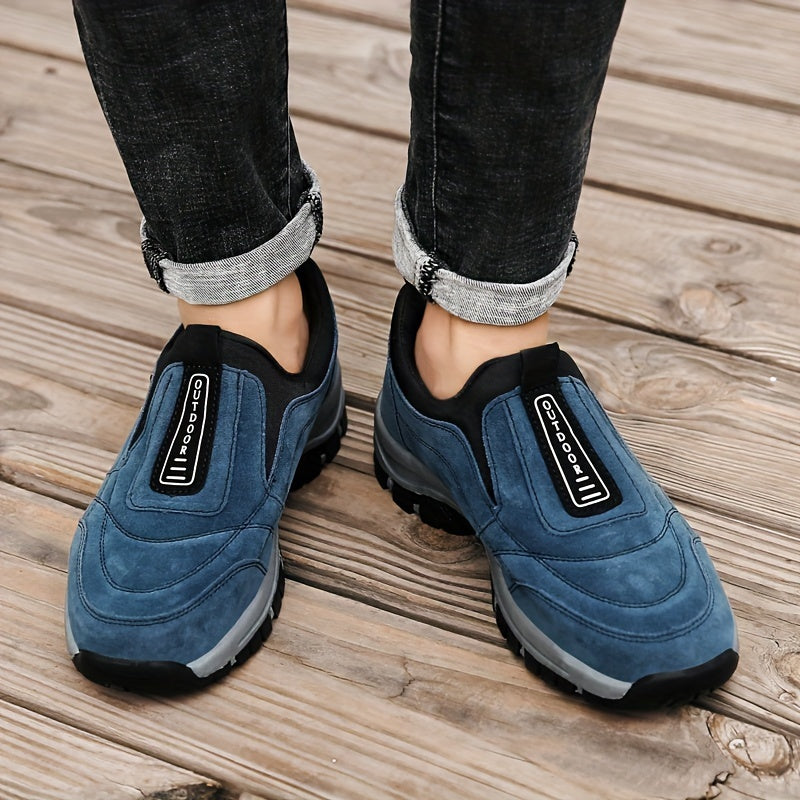 AOPLUS Men's Lightweight Walking Shoes - Slip-On Casual Sneakers