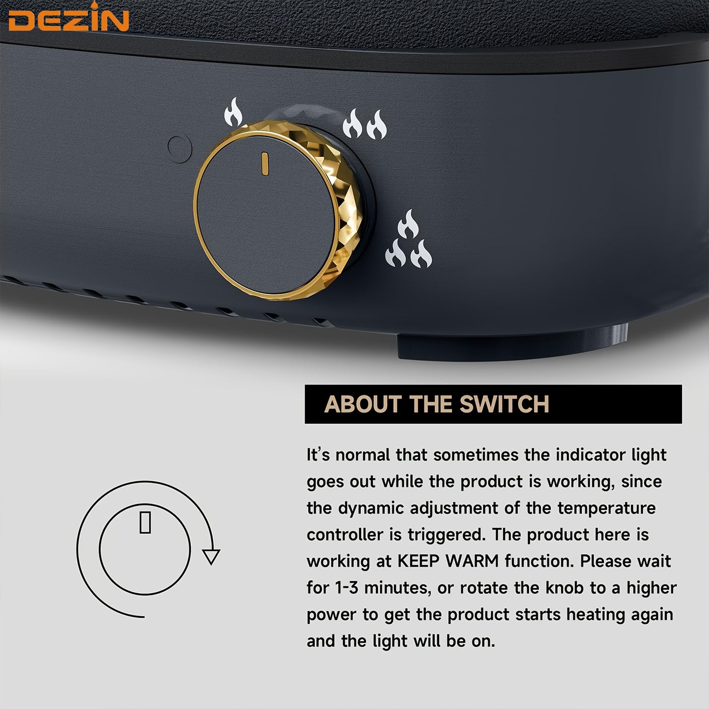 DEZIN Hot Pot Electric with Divider, 4L Electric Shabu Shabu with Dual-Flavor Pot, 3.7" Depth Nonstick Dual Side Electric Pot with Multi-Power Control for Party, Family and Friend Gathering