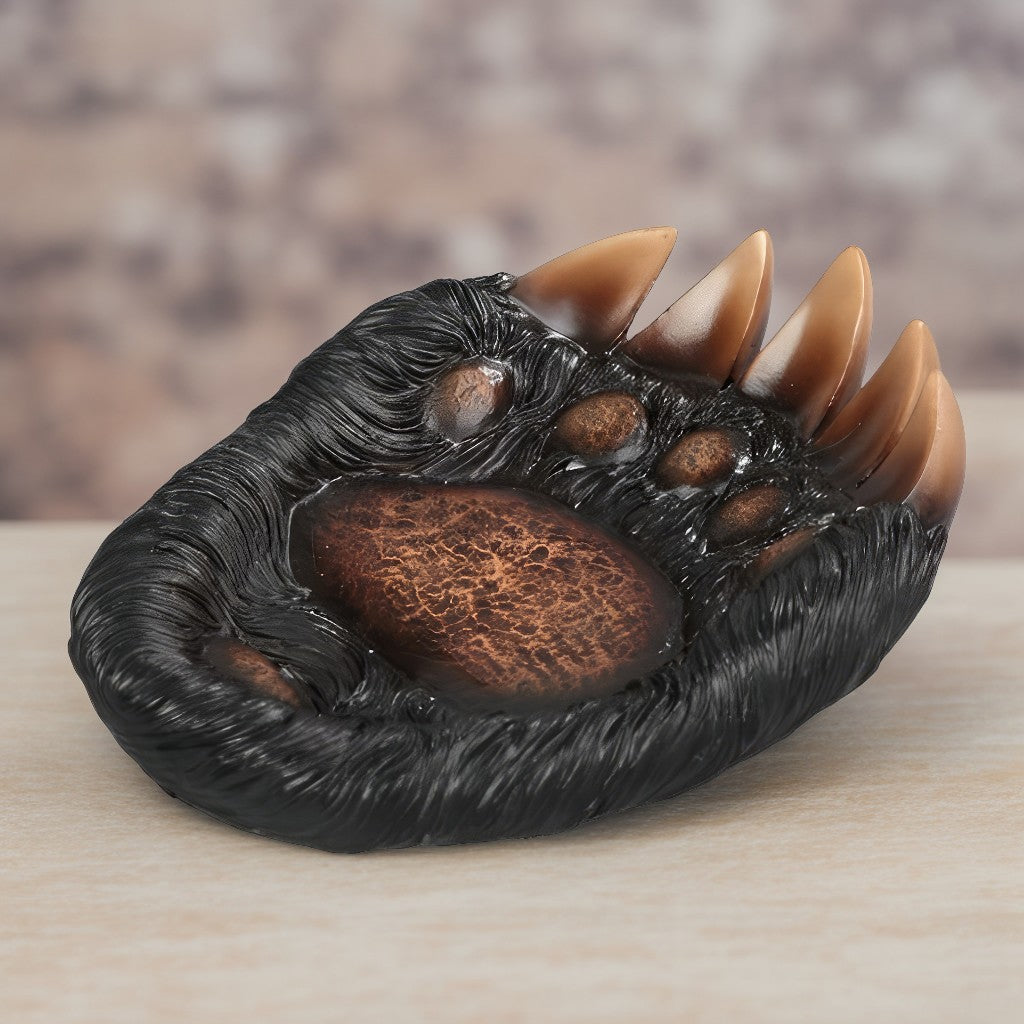 6.75"W Bear Paw Coin/Candy Dish Statue Sculpture Ornament Decoration Home/Room Decor and Unique Gift Ideas for Housewarming, Holidays and Birthdays Great Collectible Addition