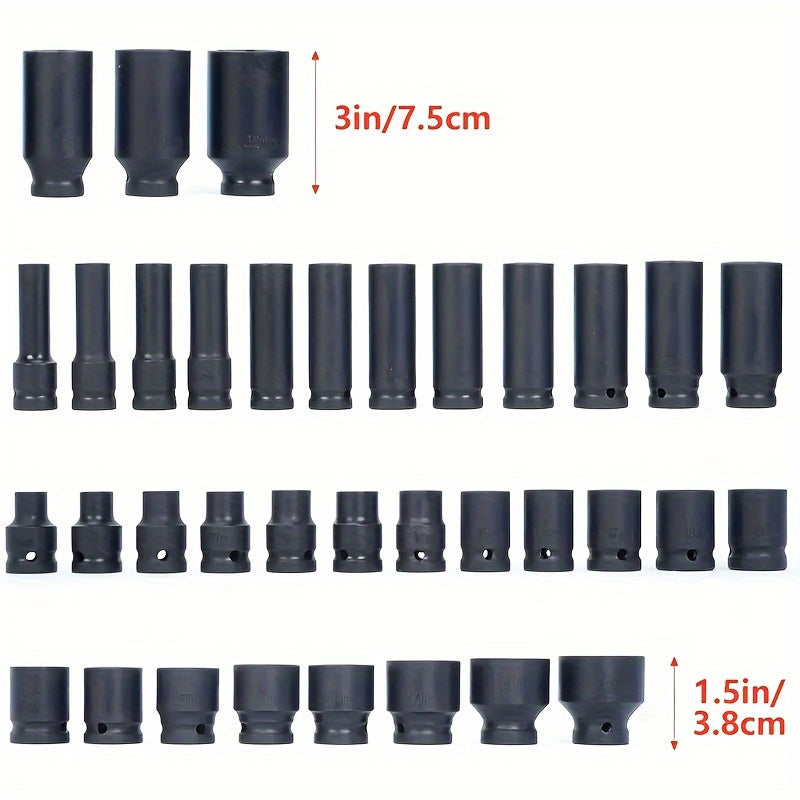 1/2 Inch Professional Pneumatic Socket Set By Unknown Brand