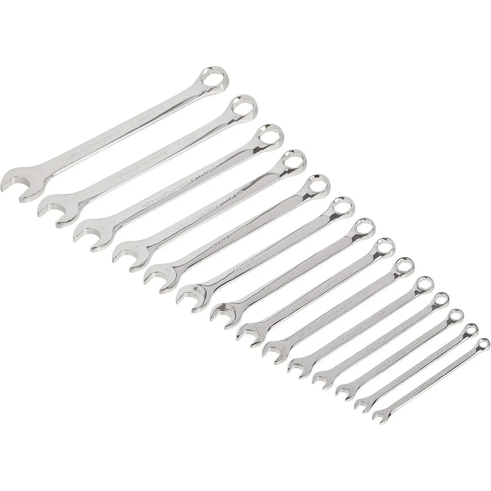 14 Piece 6 Point Combination Metric Wrench Set for Mechanics