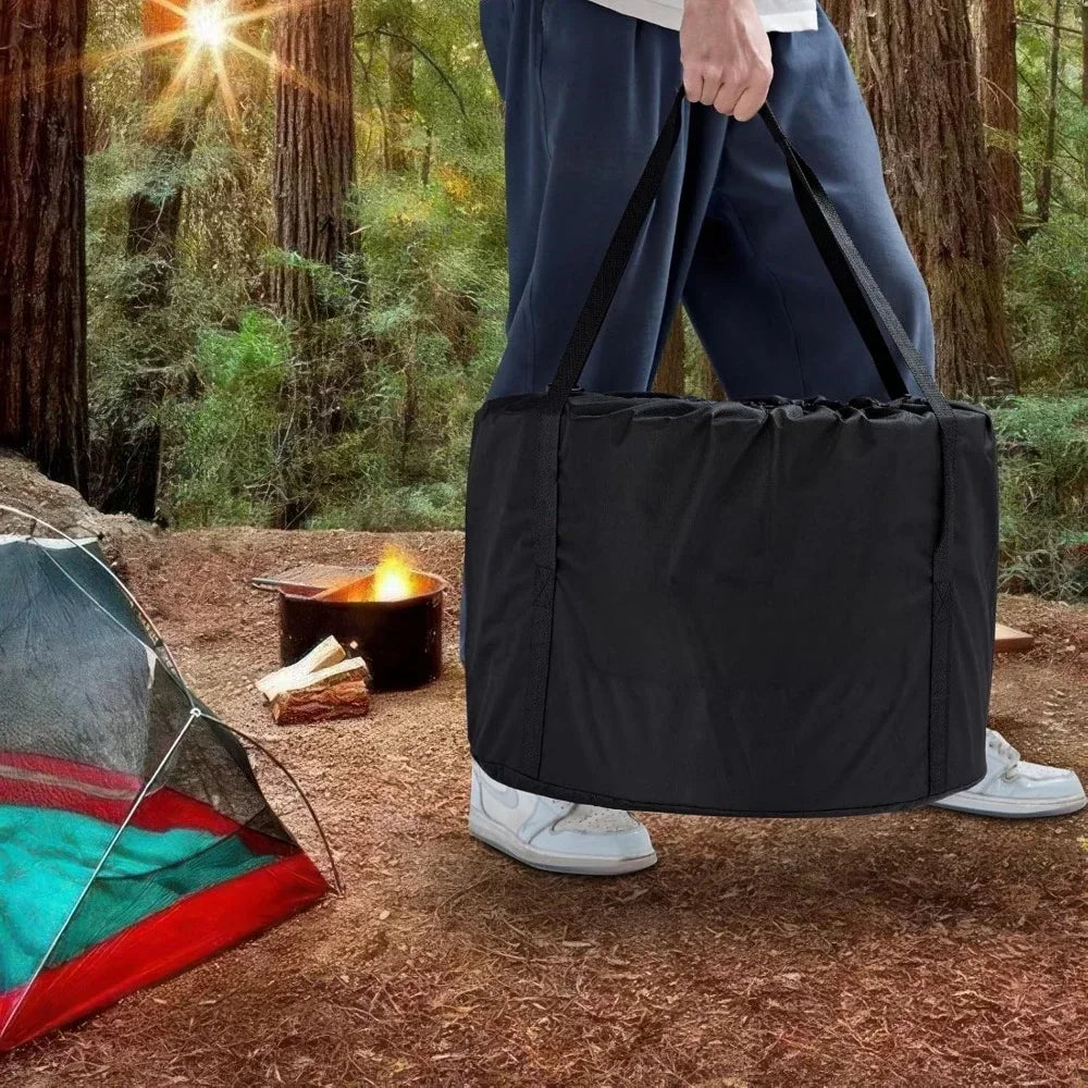 19.5 Inch Smokeless Fire Pit with Carry Bag for Camping