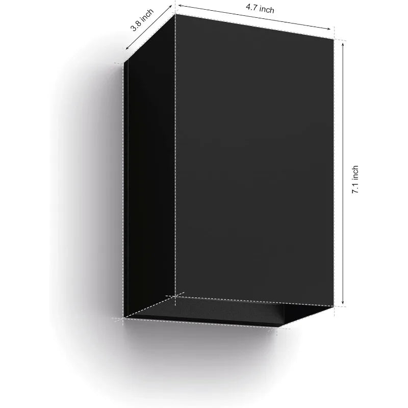 Resonate Outdoor Smart Wall Light Black White and Color Ambiance LED Color Changing Light 2 Pack Requires Hue Bridge Control