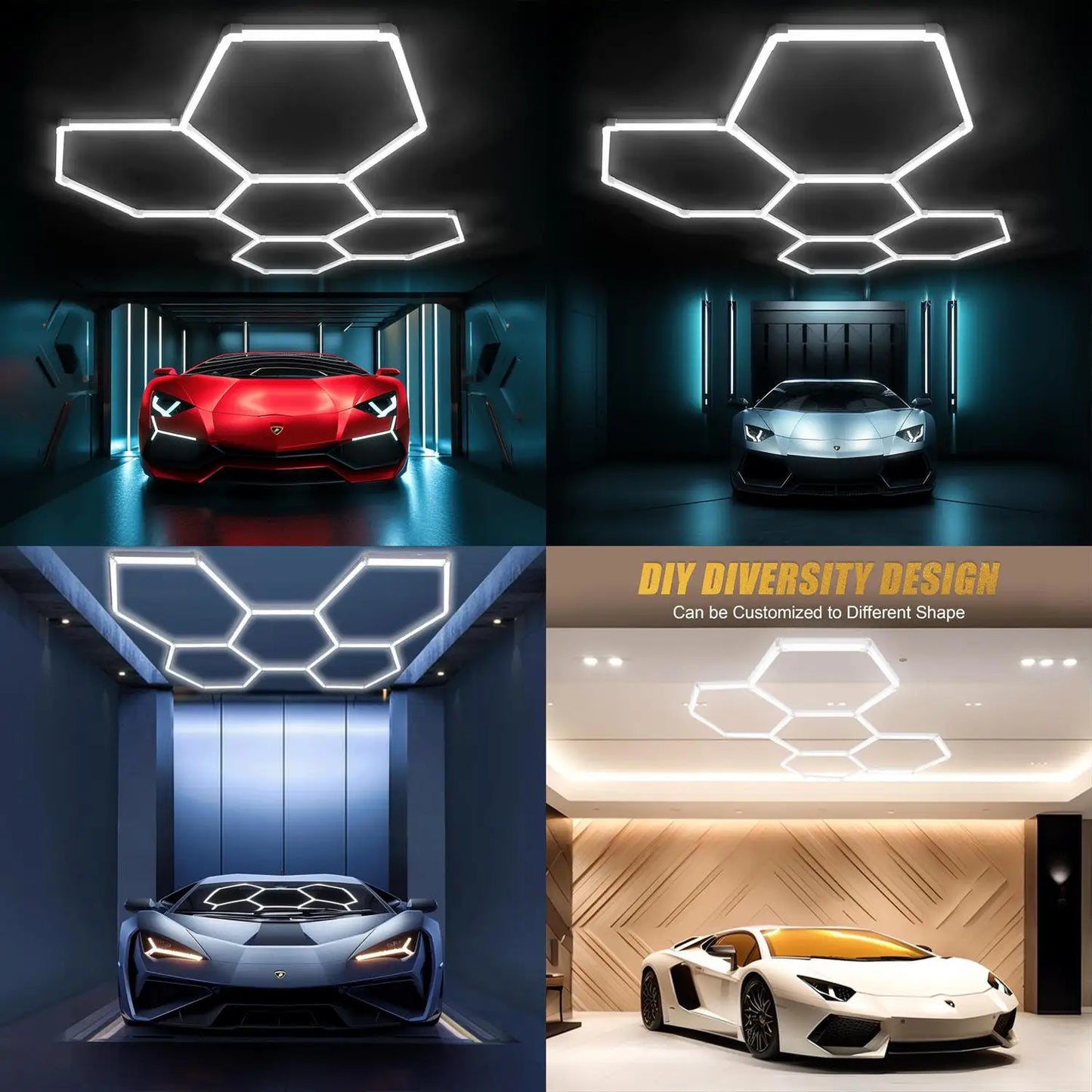 Hexagon Garage Light 25 Pack 6500K Super Bright 192W 23040LM