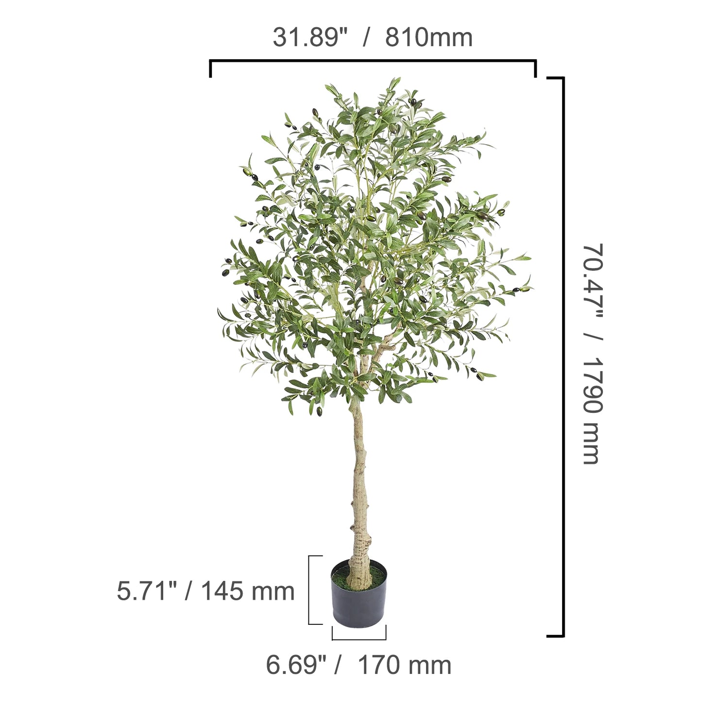 Artificial Olive Tree 4/5/6 FT Tall Faux Plant