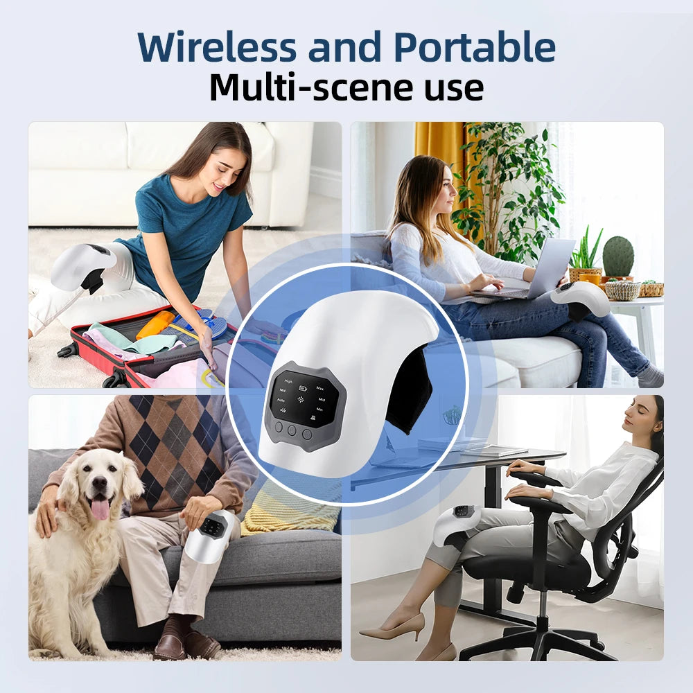 Smart Knee Massager Hot Compress Infrared Heating Vibration