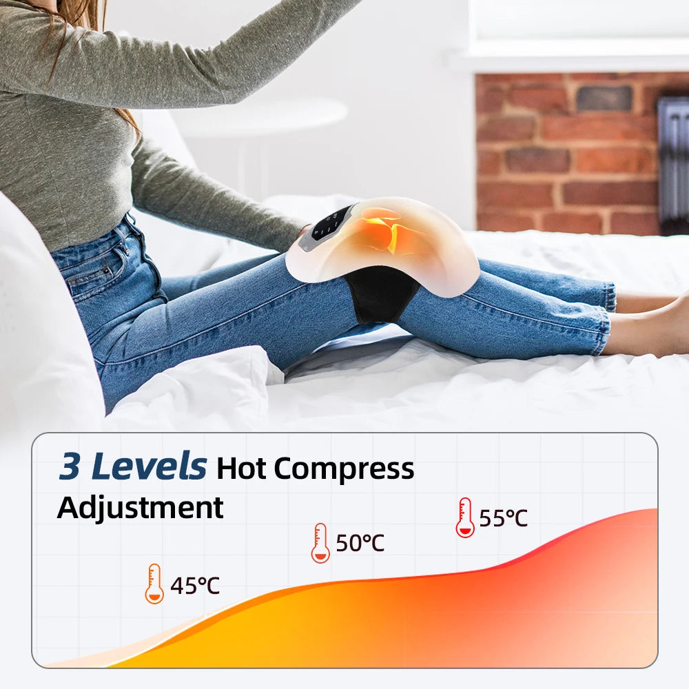 Smart Knee Massager Hot Compress Infrared Heating Vibration