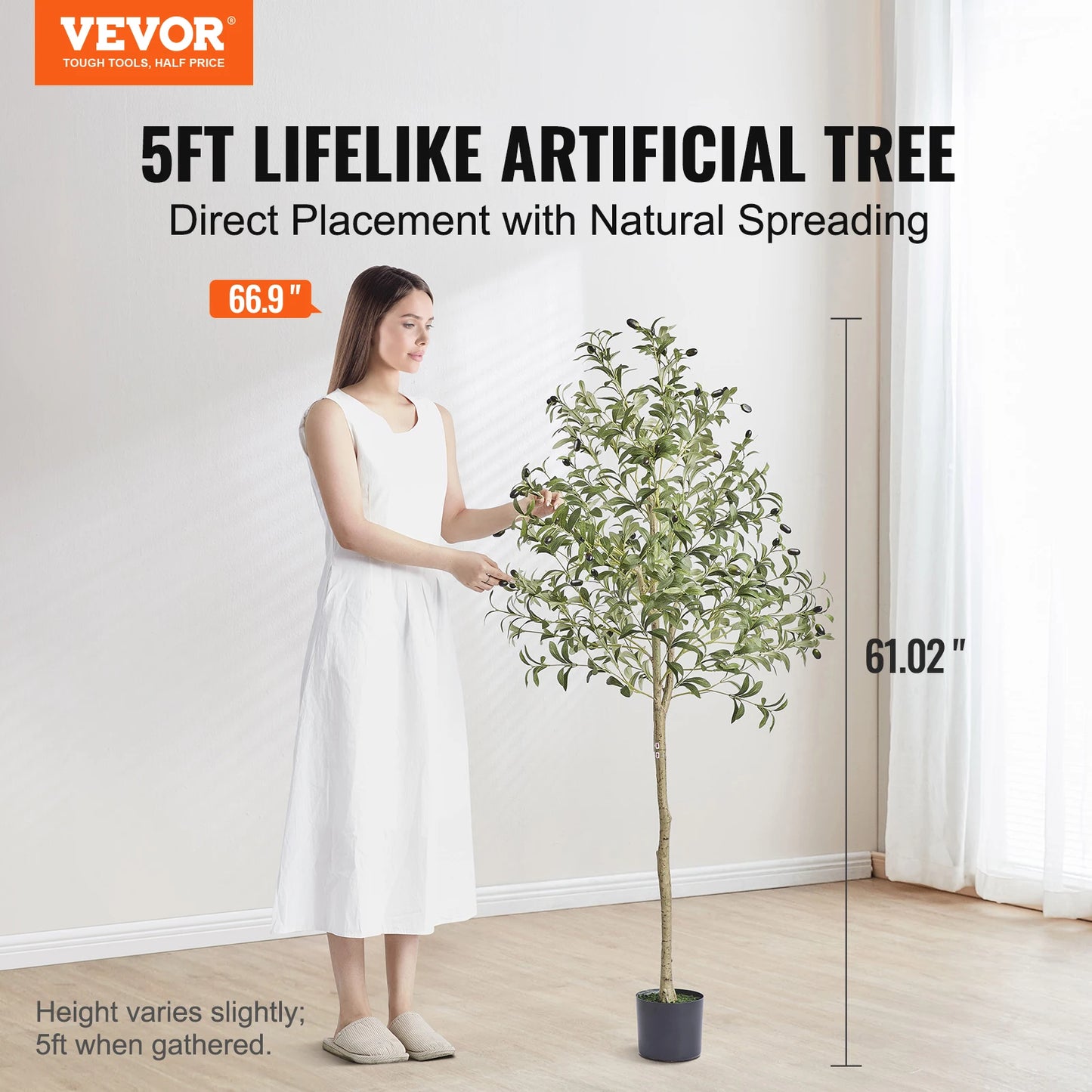 Artificial Olive Tree 4/5/6 FT Tall Faux Plant