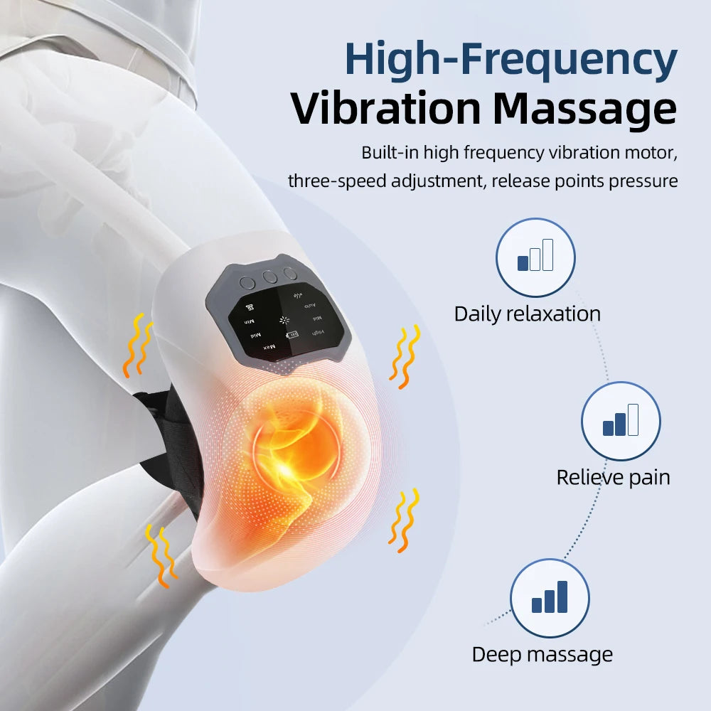 Smart Knee Massager Hot Compress Infrared Heating Vibration