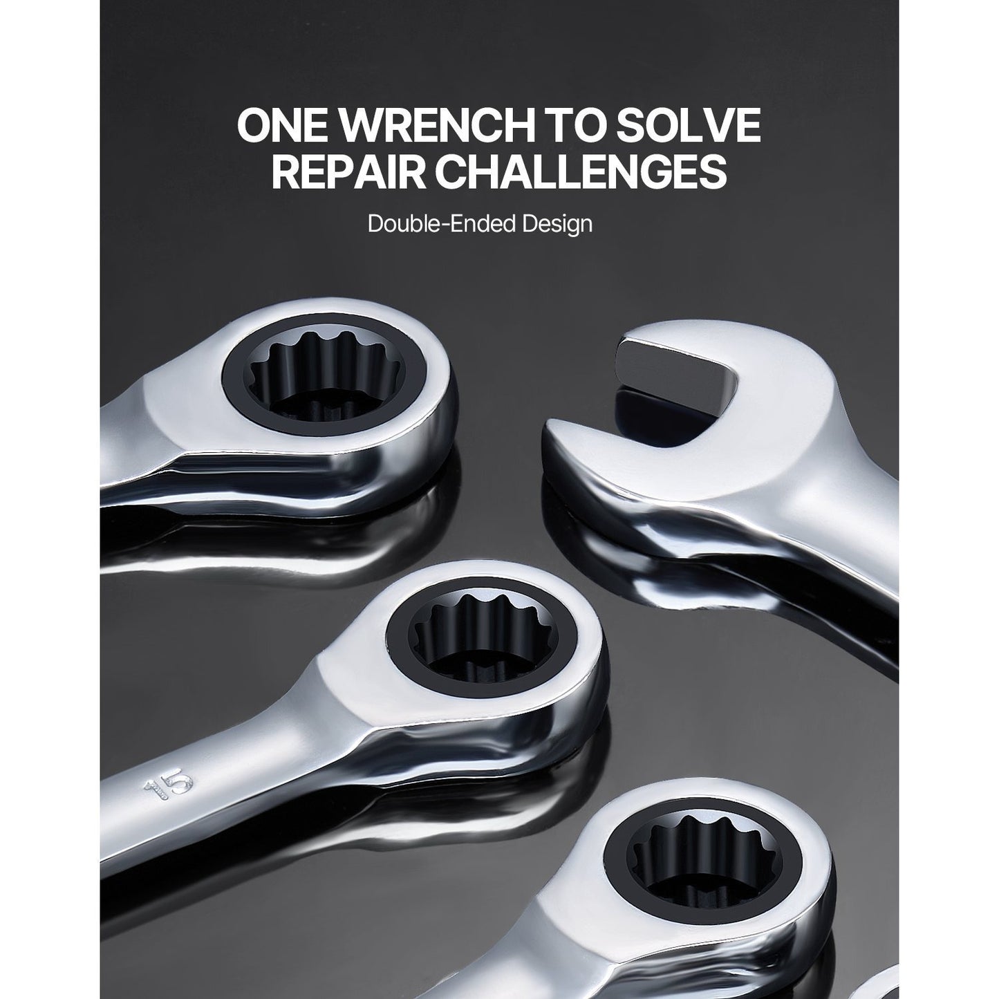 VEVOR Combination Wrench Set Metric With Organizer Rack