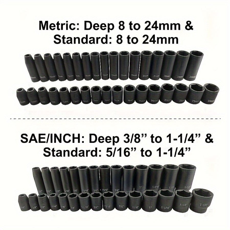 MacWork 70 Piece Drive Impact Socket Set