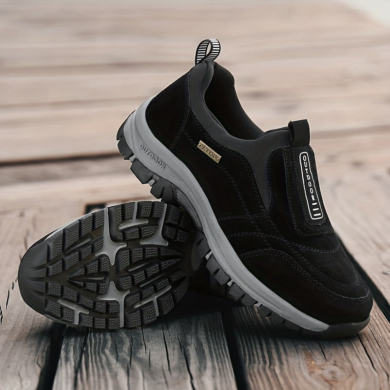 AOPLUS Men's Lightweight Walking Shoes - Slip-On Casual Sneakers