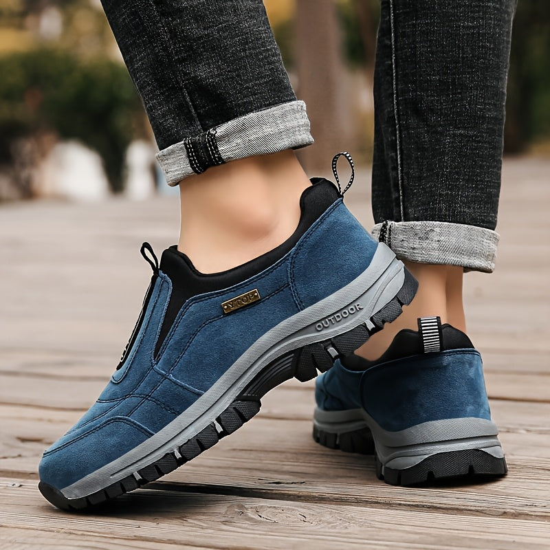 AOPLUS Men's Lightweight Walking Shoes - Slip-On Casual Sneakers
