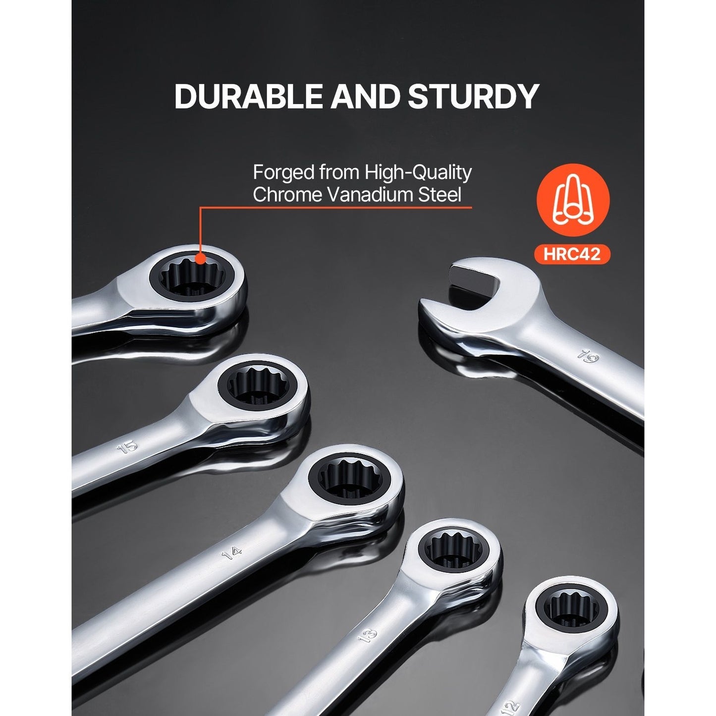 VEVOR Combination Wrench Set Metric With Organizer Rack