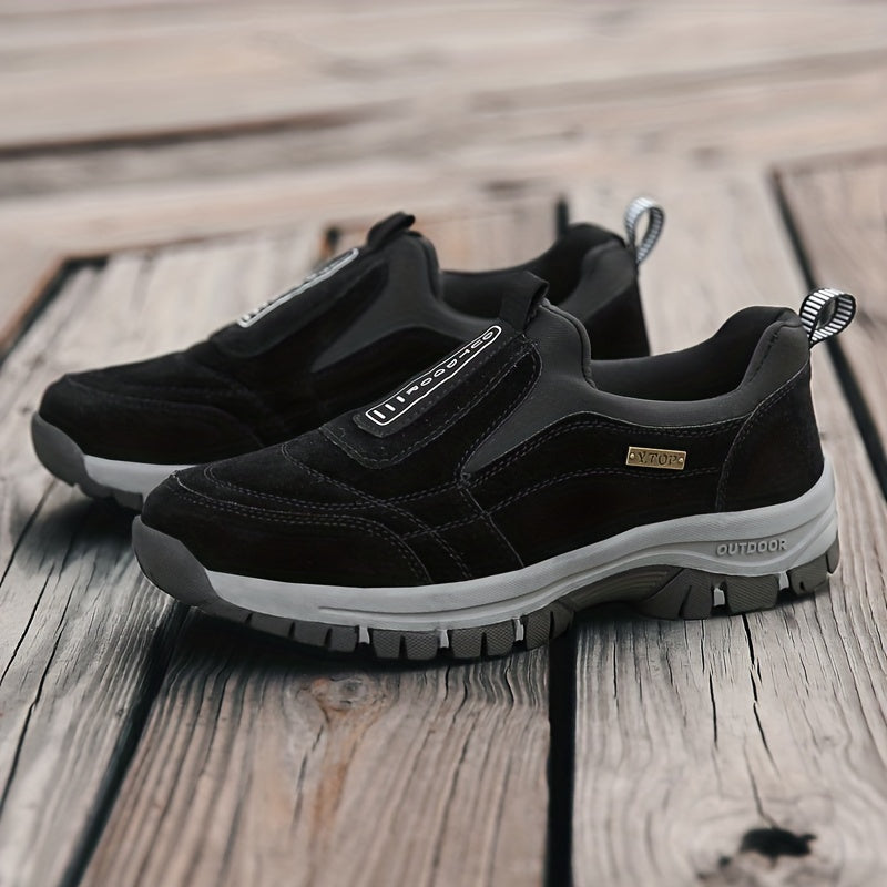 AOPLUS Men's Lightweight Walking Shoes - Slip-On Casual Sneakers