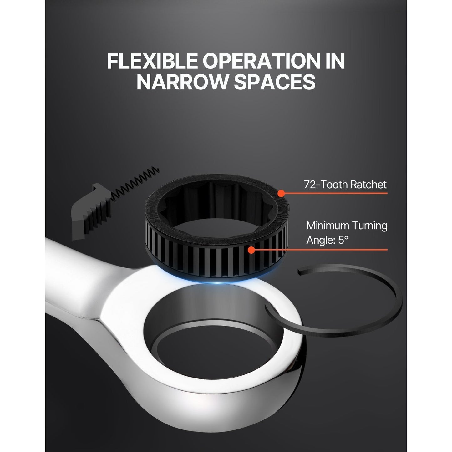 VEVOR Combination Wrench Set Metric With Organizer Rack