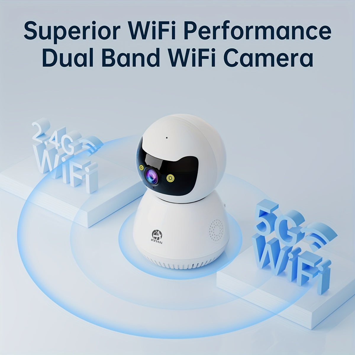 JOOAN 1080P Full HD Security Camera with Color Night Vision, Two-Way Audio, Motion Detection, Auto Tracking, WiFi Connectivity, App Control for Home Safety - Ideal for Youngsters, Elderly, and Pets