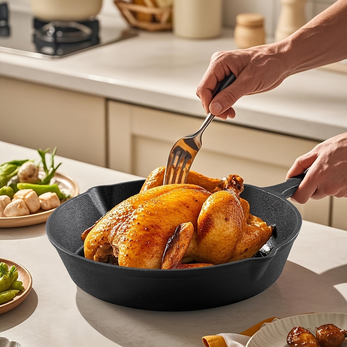 Lodge Seasoned Cast Iron 3 Skillet Bundle 12 Inch 10.25 Inch 8 Inch