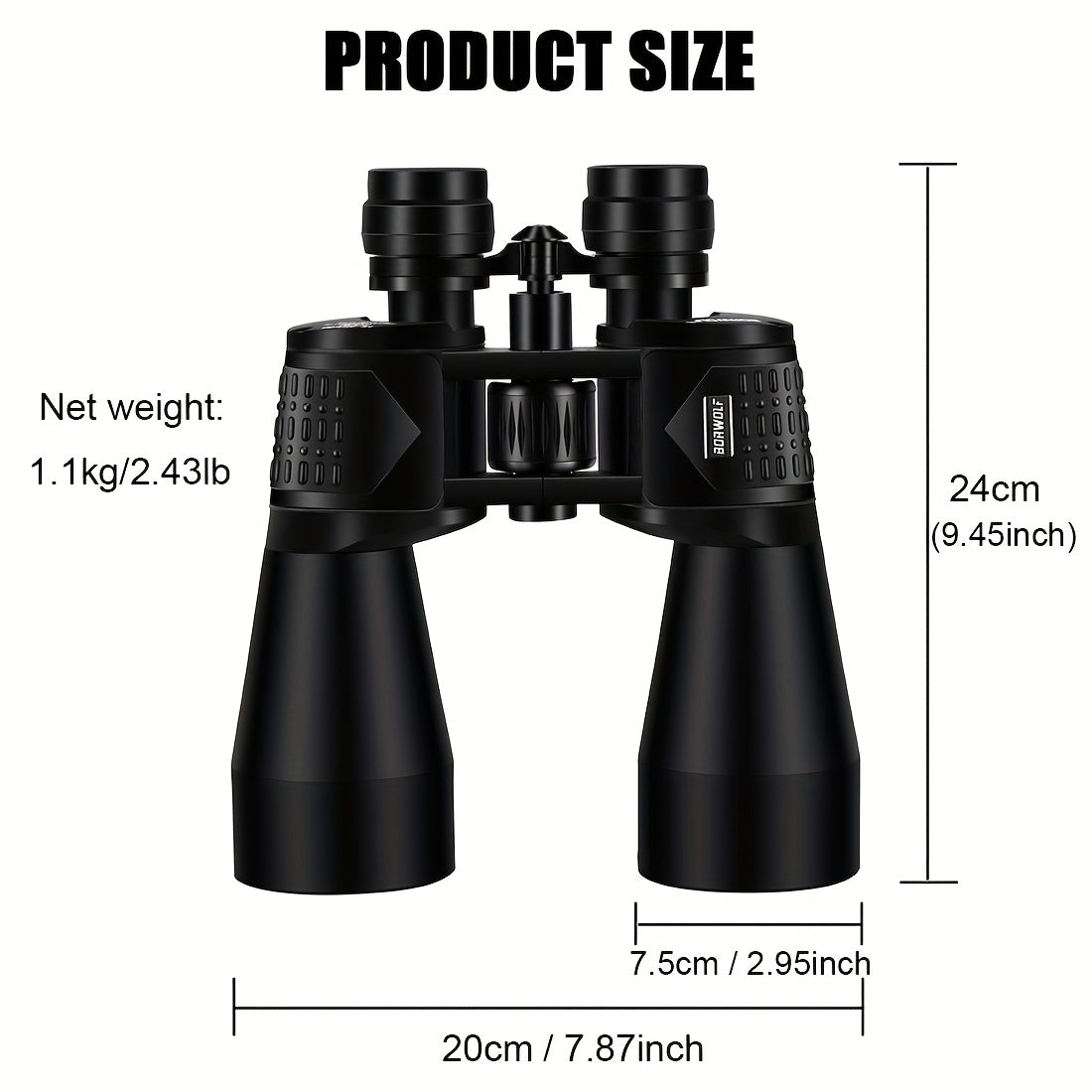 BORWOLF Powerful Binoculars Telescope HD Professional Zoom