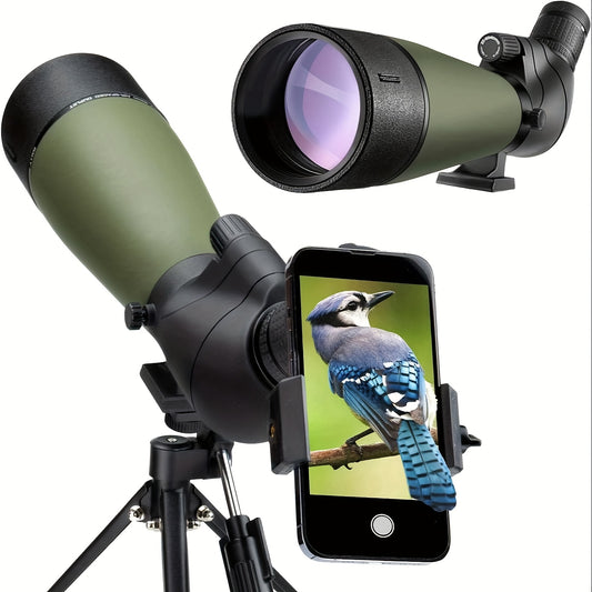 1 High-Power 20-60x80 Spotting Scope with Tripod and Bag