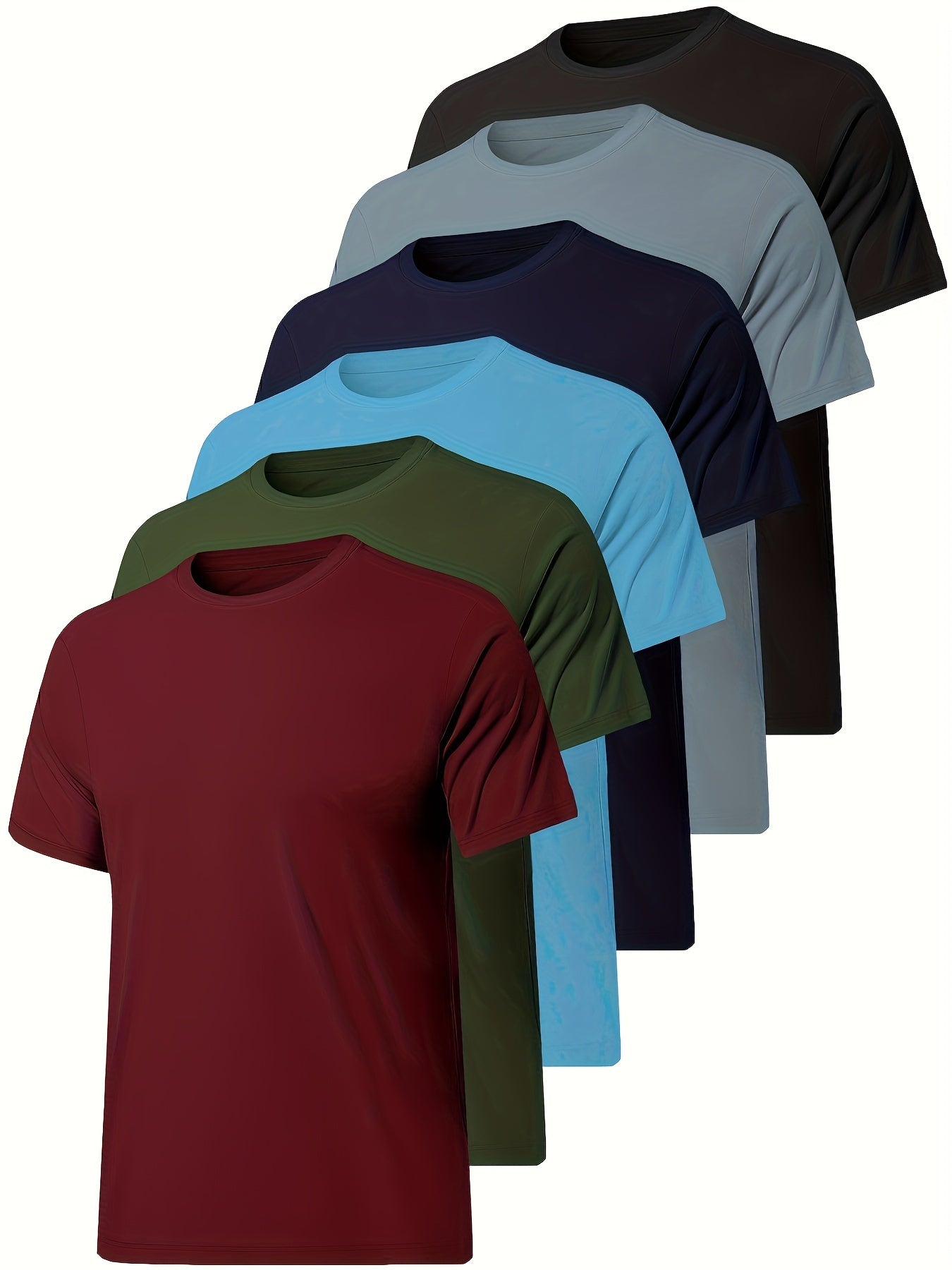 6 Pack Quick Dry Workout Shirts For Men TELALEO Athletic Tops