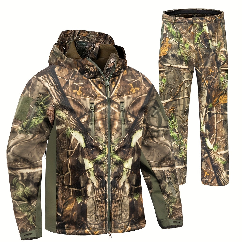 Camo Hunting Clothes for Men, Warm Water Resistant Suit