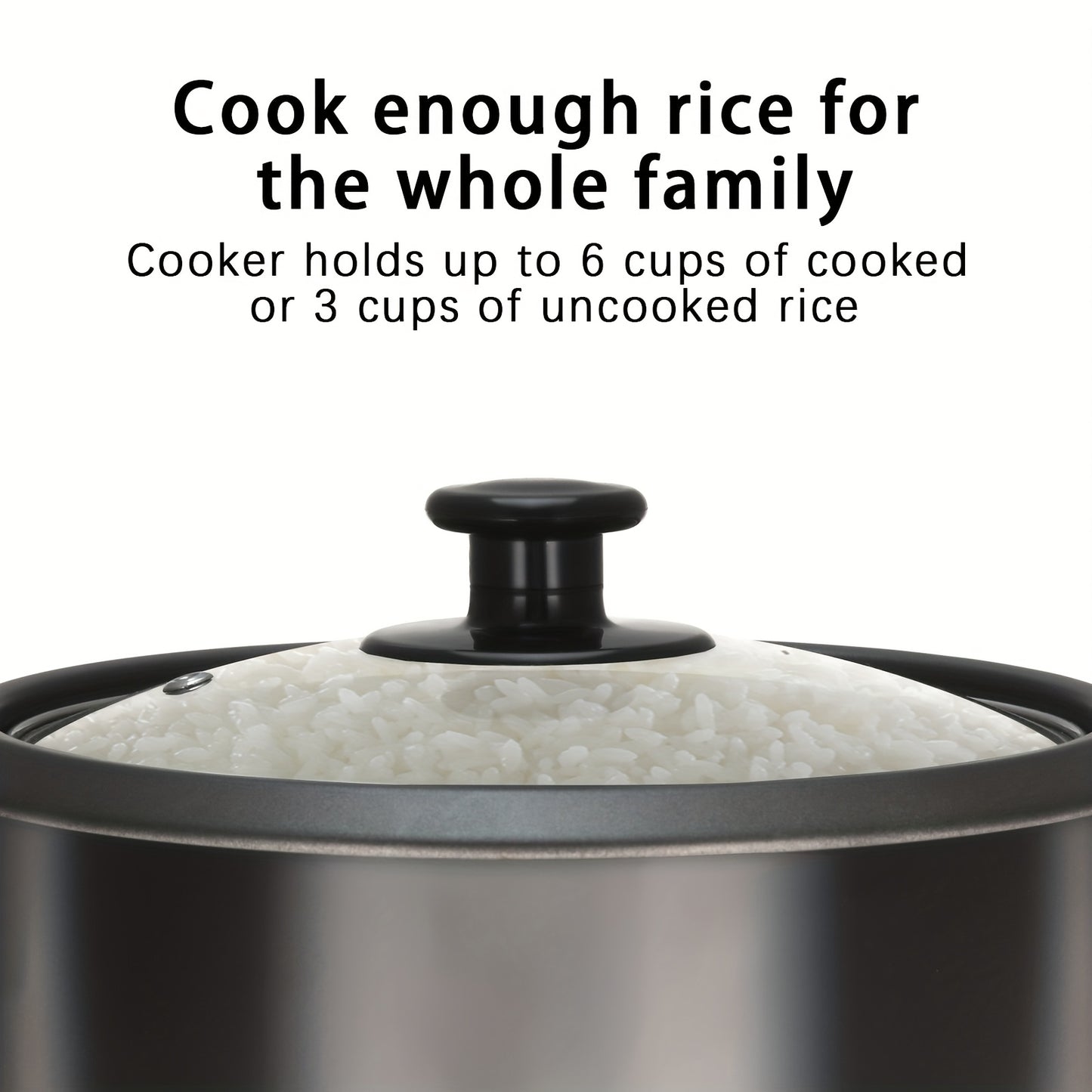 A Rice Cooker Featuring a Detachable Nonstick Pot, a Yogurt Maker with an Automatic Keep Warm Setting, And a Generous Capacity of 6 Cups (Cooked) Or 1. 5 Quarts, And 3 Cups (Uncooked). It Operates with a Single Touch And Serv