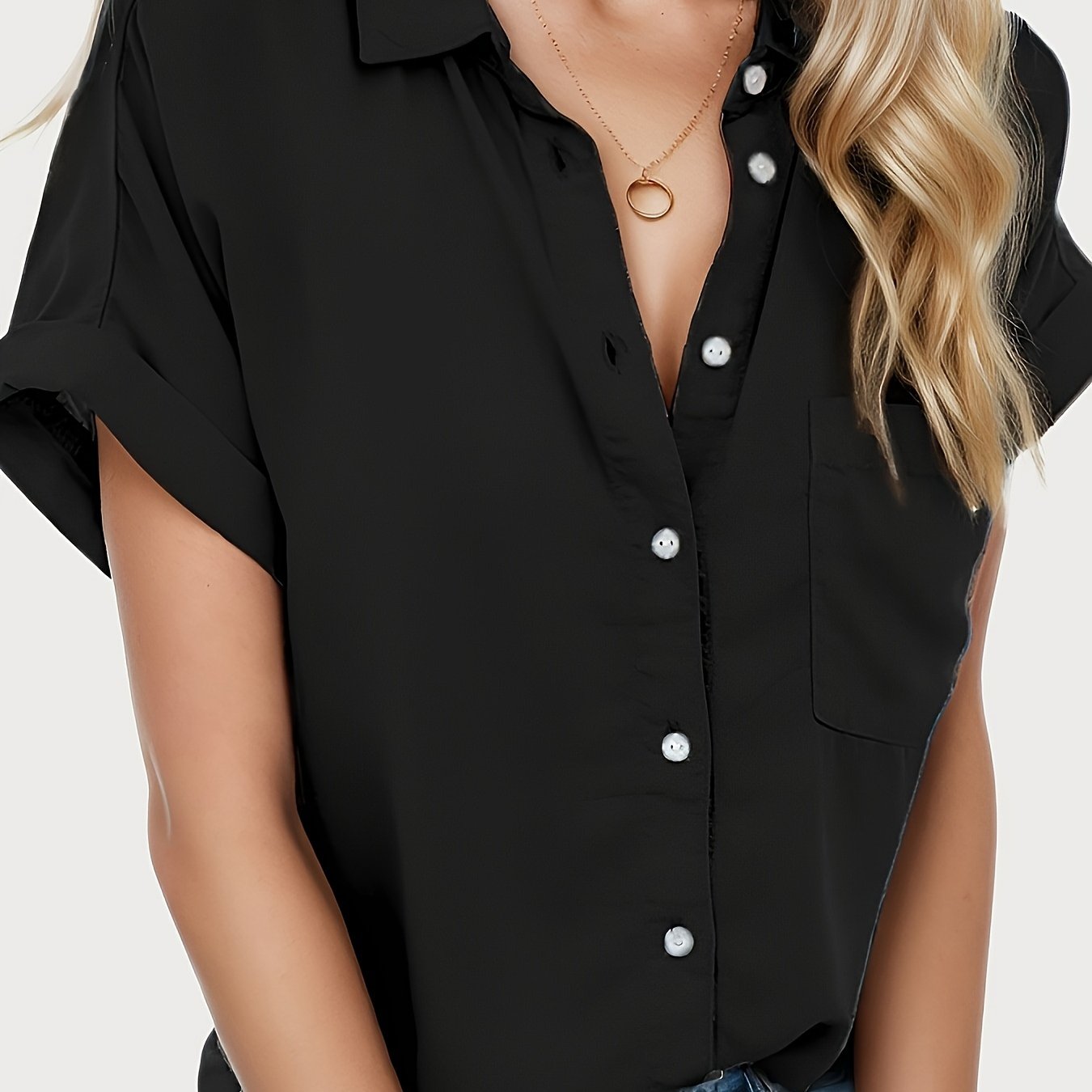 Tooluck Women's Short Sleeve Shirt for Casual Style Wear