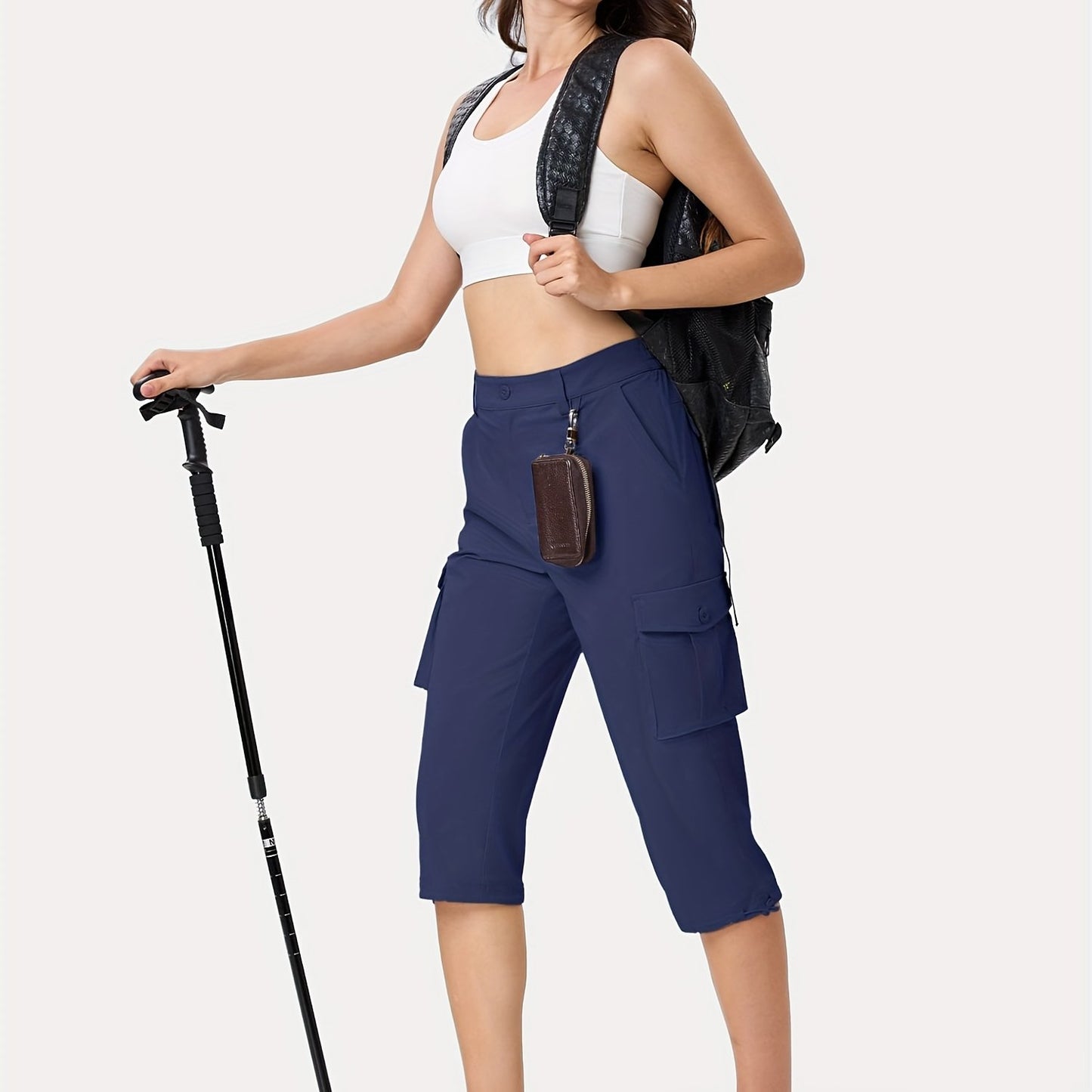 KEFITEVD Women's Hiking Cargo Shorts Lightweight Quick Dry