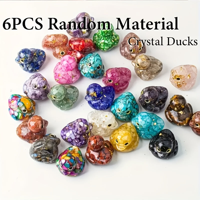 [Natural Crystal Turtle] 8pcs Natural Crystal Stone Handmade Turtle - Reiki Chakra, Home Decoration, Outdoor Crystal Ornament, Aqua Set Decoration, Pocket Crystal Pet with Gift Box Package, New Year's, Valentine's Day Gift, H