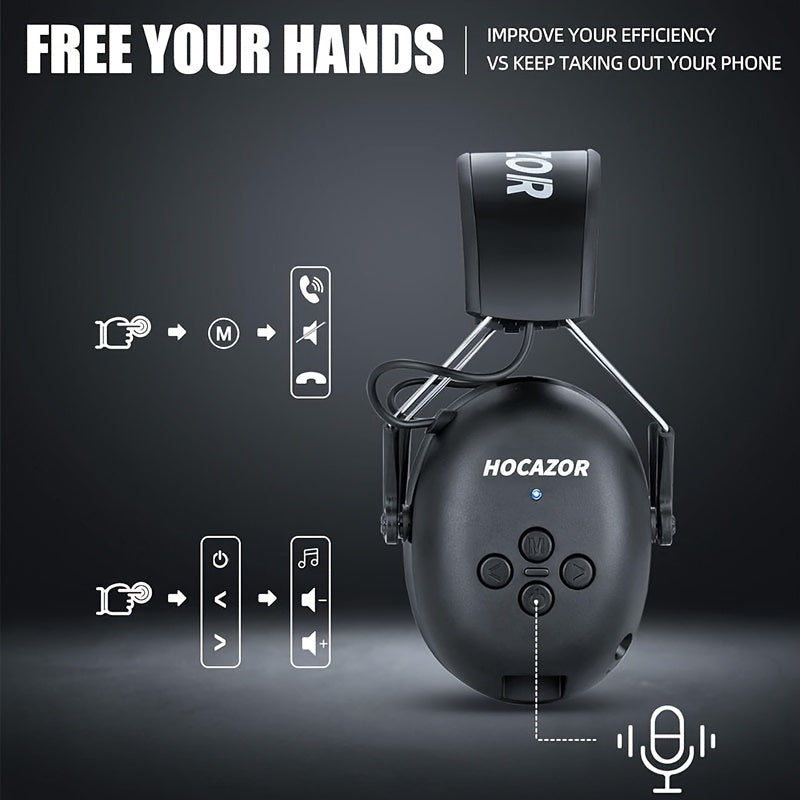 ZOHAN Wireless Noise Cancelling Headphones for Safety Hearing