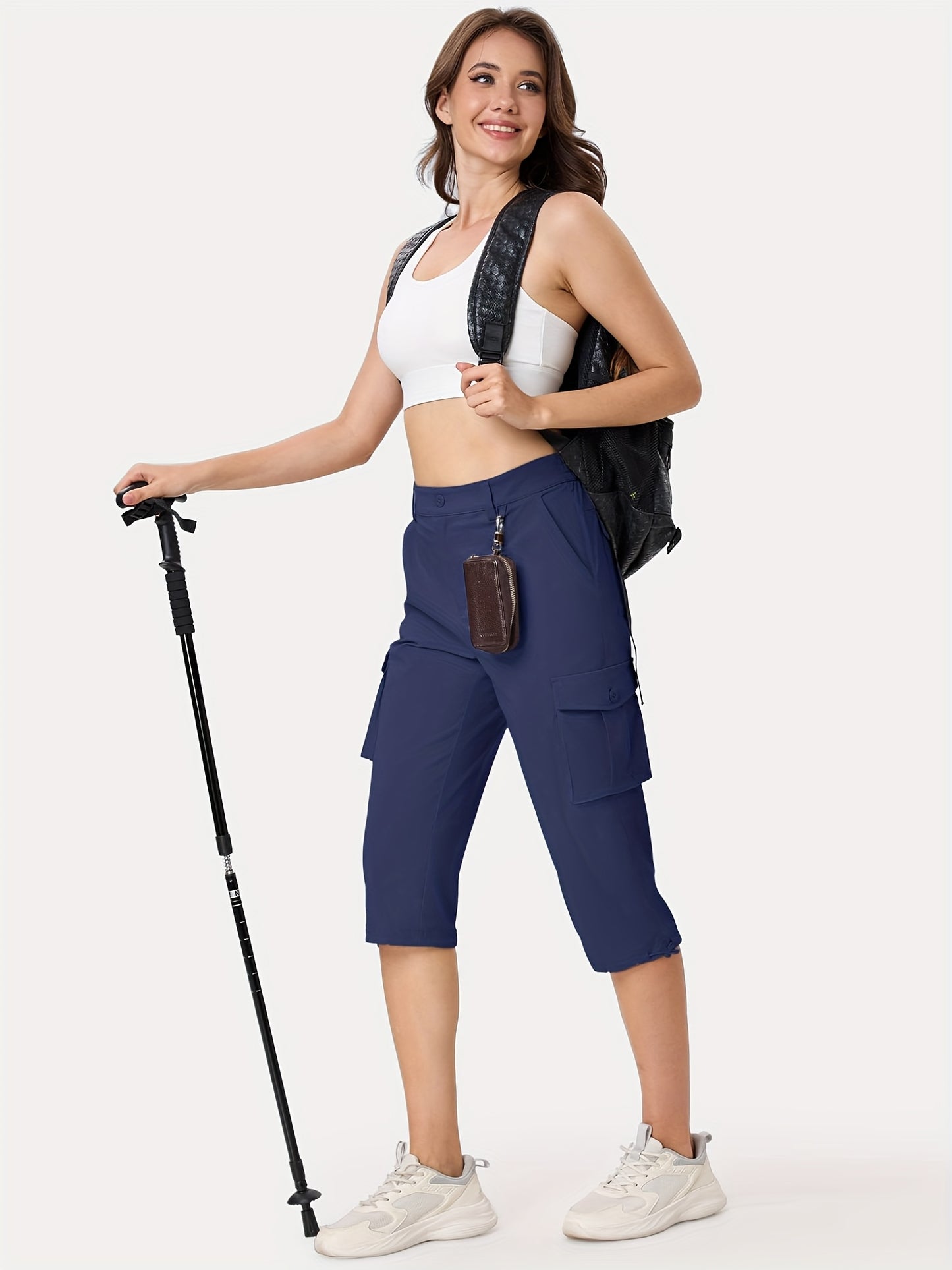 KEFITEVD Women's Hiking Cargo Shorts Lightweight Quick Dry