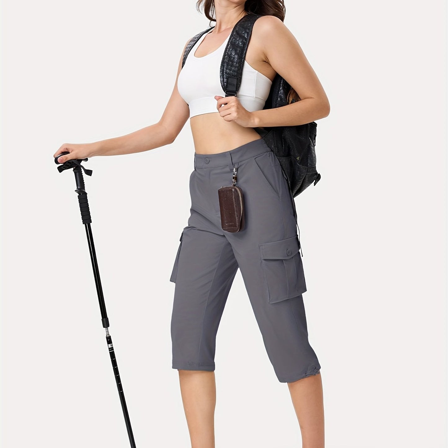 KEFITEVD Women's Hiking Cargo Shorts Lightweight Quick Dry
