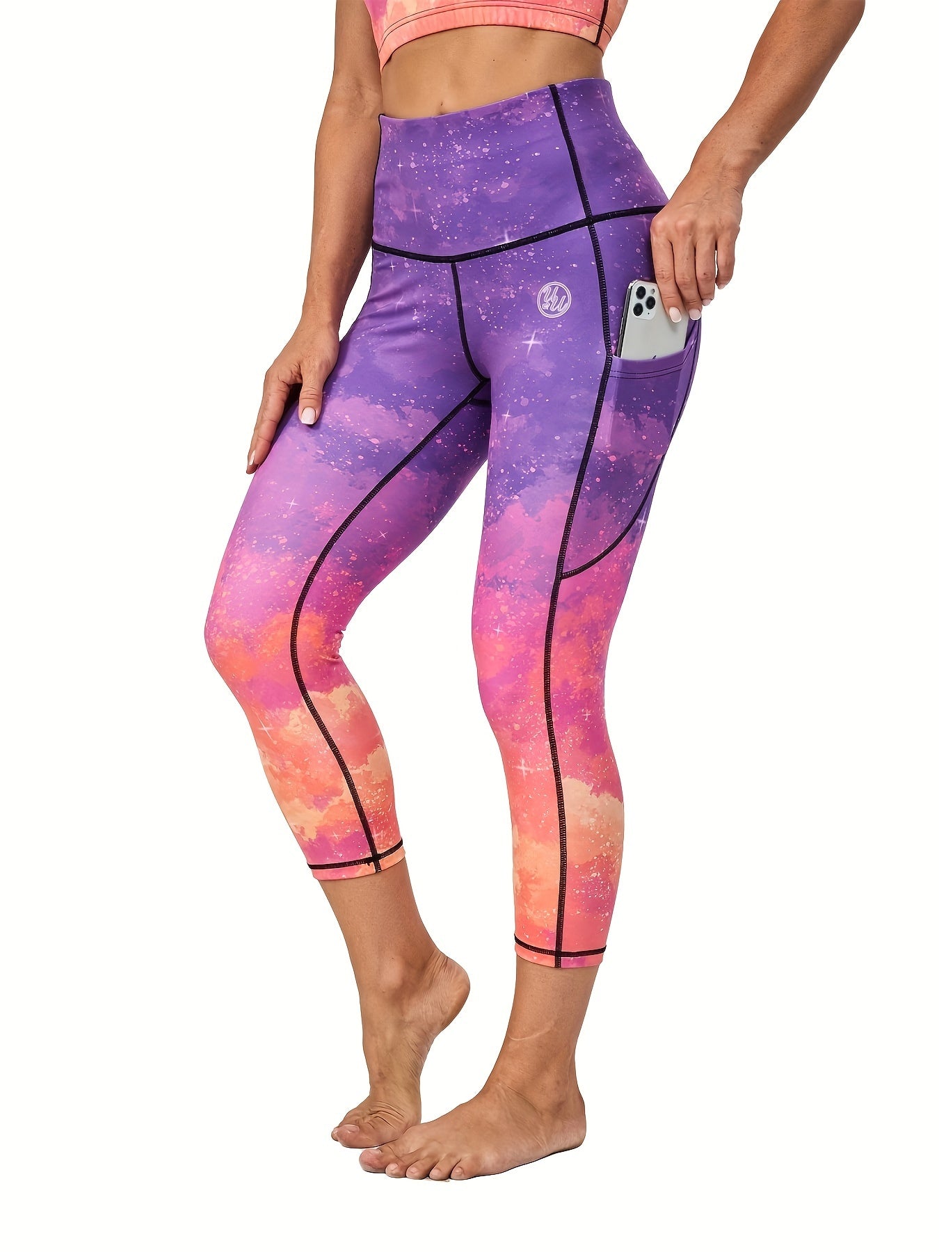 4pcs High Waist Tummy Control Capri Yoga Leggings for Women