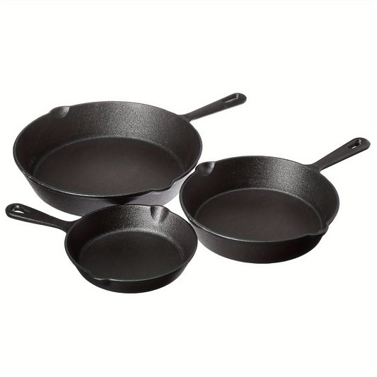 Lodge Seasoned Cast Iron 3 Skillet Bundle 12 Inch 10.25 Inch 8 Inch
