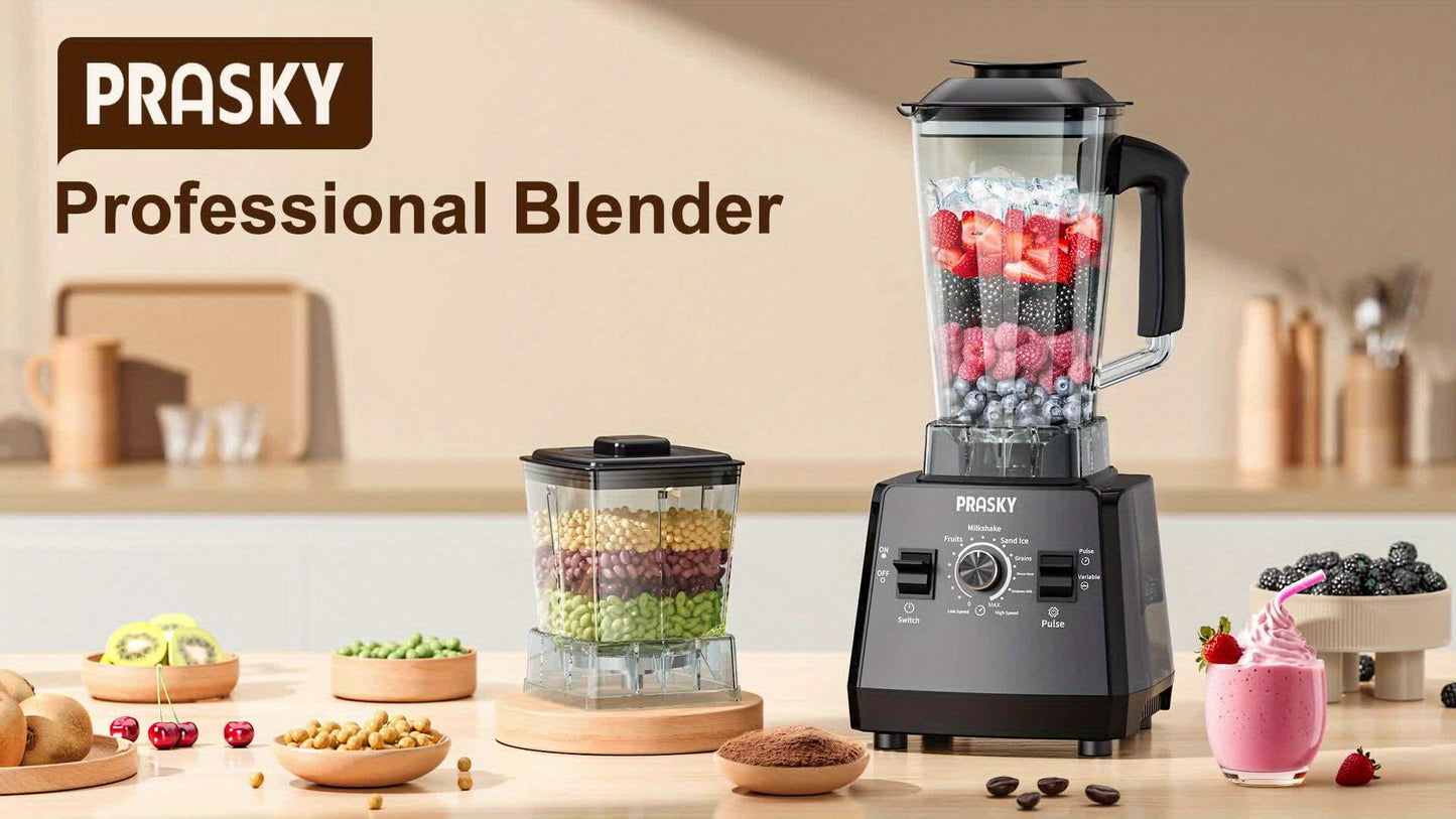 [Powerful Blender] 2 Containers 2400W Professional Blender | Smoothies Blender, Sorbet Blender And Grinder Combo 25000RPM Powerful Blenders Kitchen 68oz Countertop Blenders Ice, Grinding, Milk Shake, Ice Slushie, Juice, Shake